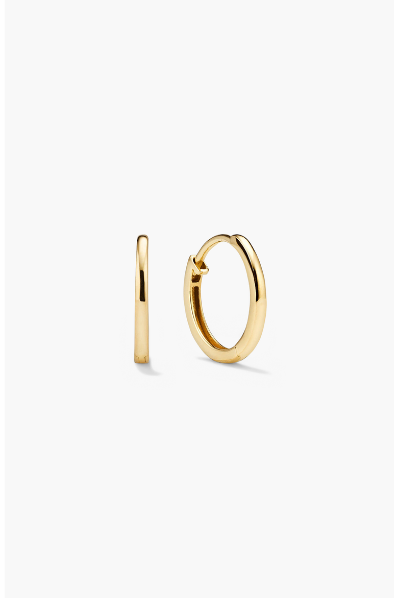 Easy Huggie Hoop Earrings, Main, color, 10k Yellow Gold