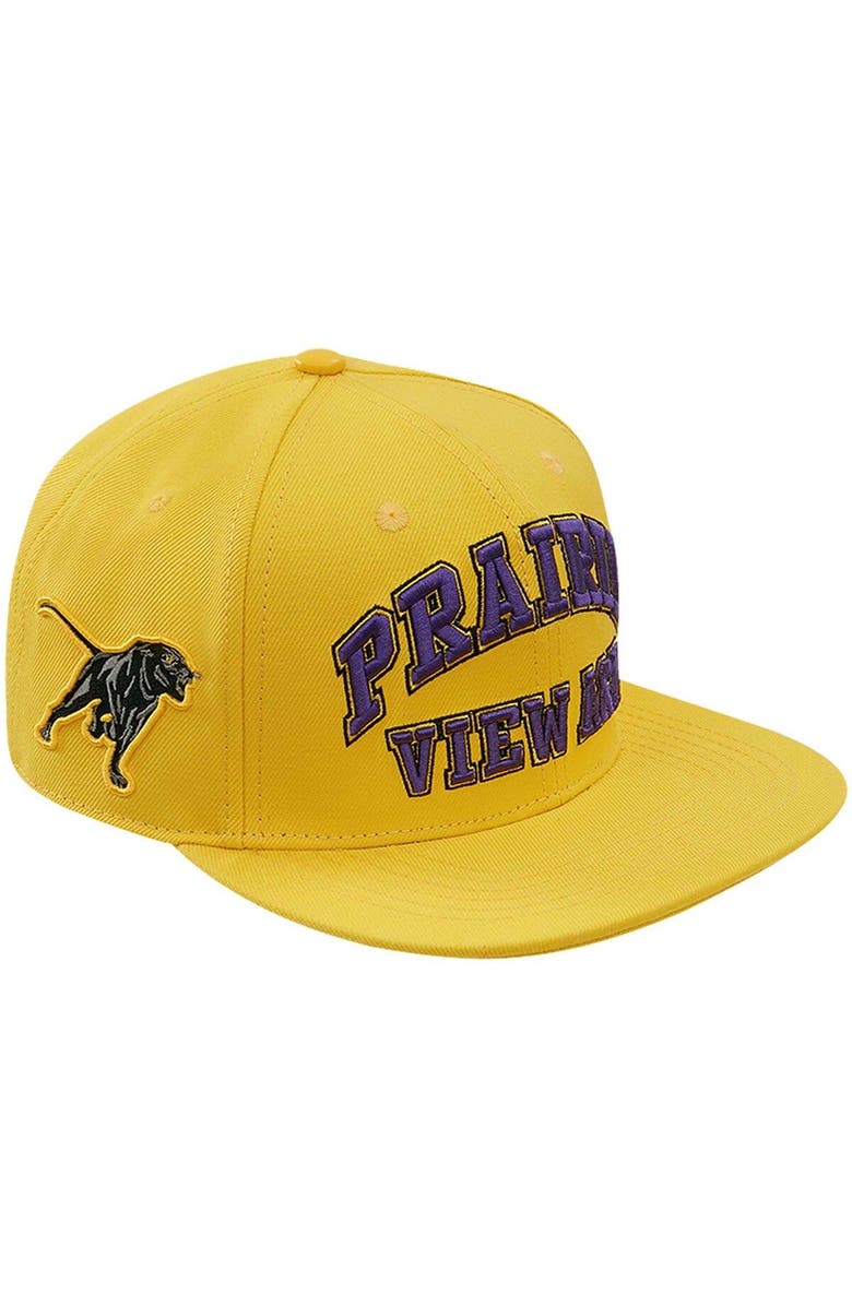 PRO STANDARD Men's Pro Standard Gold Prairie View A&M Panthers Evergreen Prairie View Snapback Hat, Main, color, Gold
