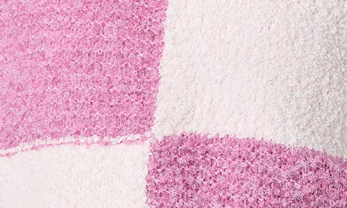 Lush Colorblock Checker Sweater In Purple