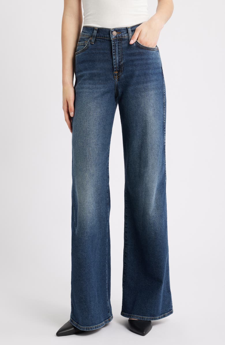 7 For All Mankind Lotta Wide Leg Jeans, Main, color, Cisco