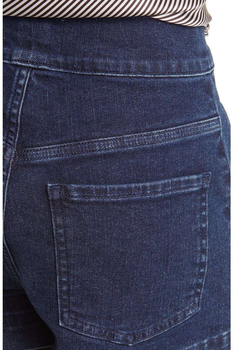 Le Hardy Welt Pocket High Waist Denim Shorts, Alternate, color, NAPOLI