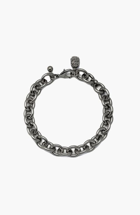 Scream Curb Bracelet in Gunmetal
