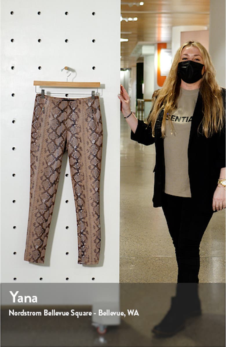 High Waist Snakeskin Print Pants, sales video thumbnail