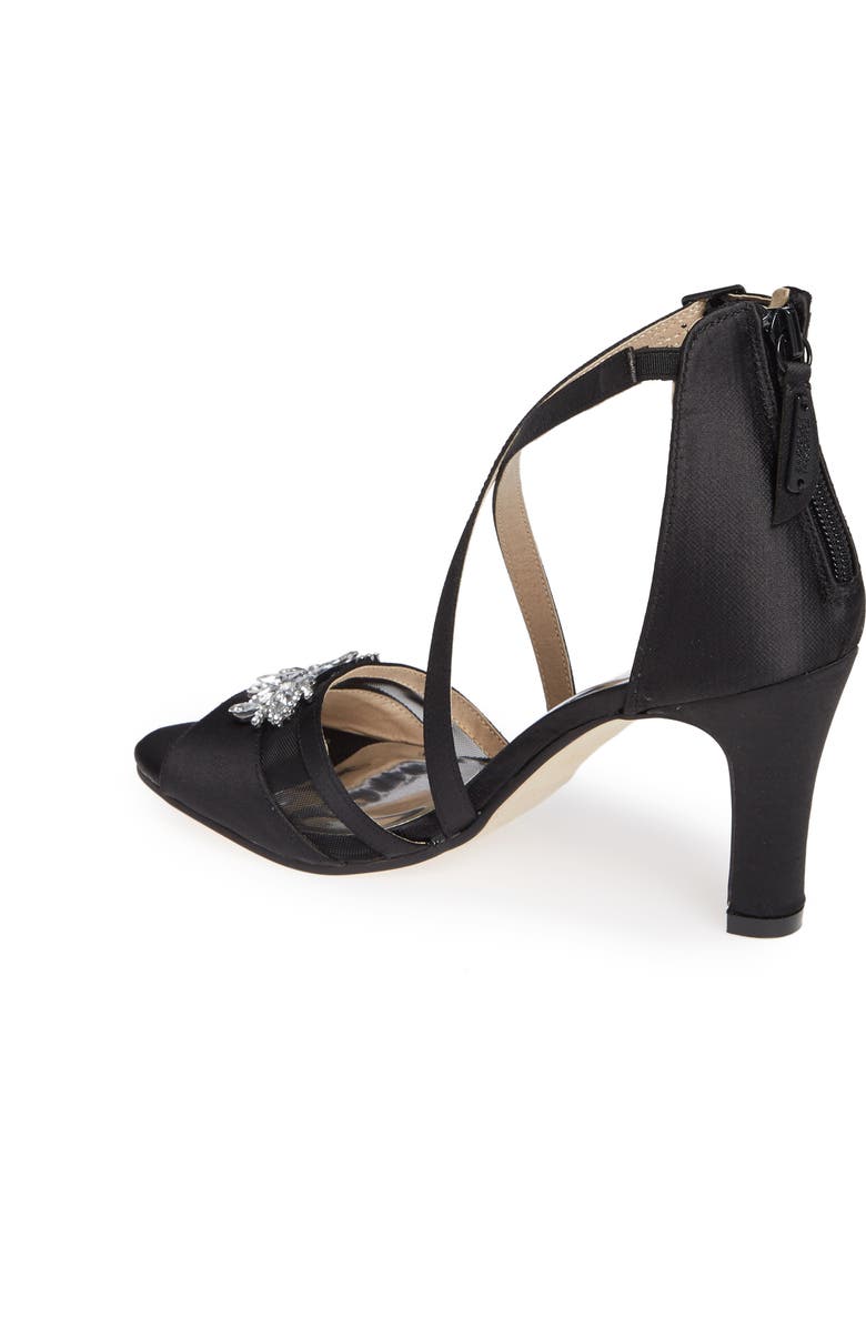 Badgley Mischka Collection Badgley Mischka Kandall Hannah Embellished Cross Strap Sandal, Alternate, color,