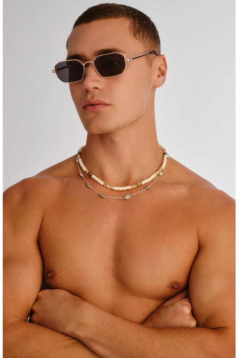 Mythic 57mm Square Sunglasses, Alternate, color, GOLD / SMOKE MONO POLARIZED