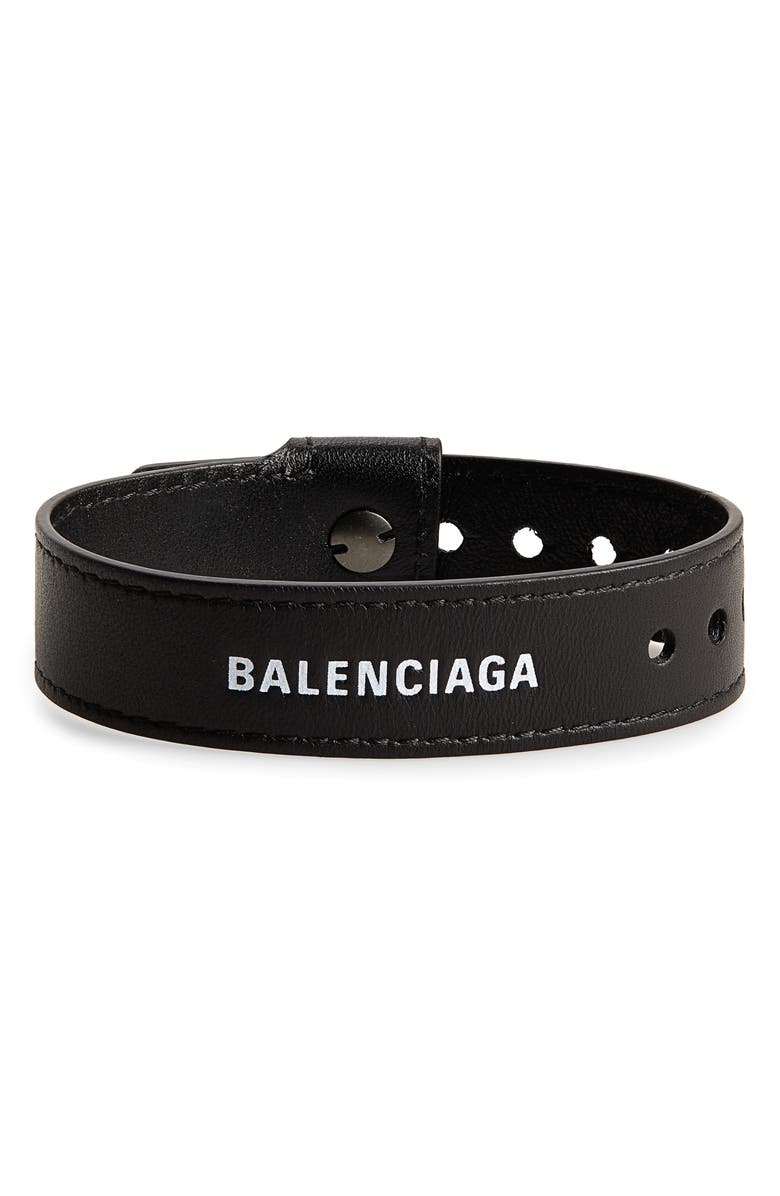 Balenciaga Party Leather Bracelet, Main, color, 
