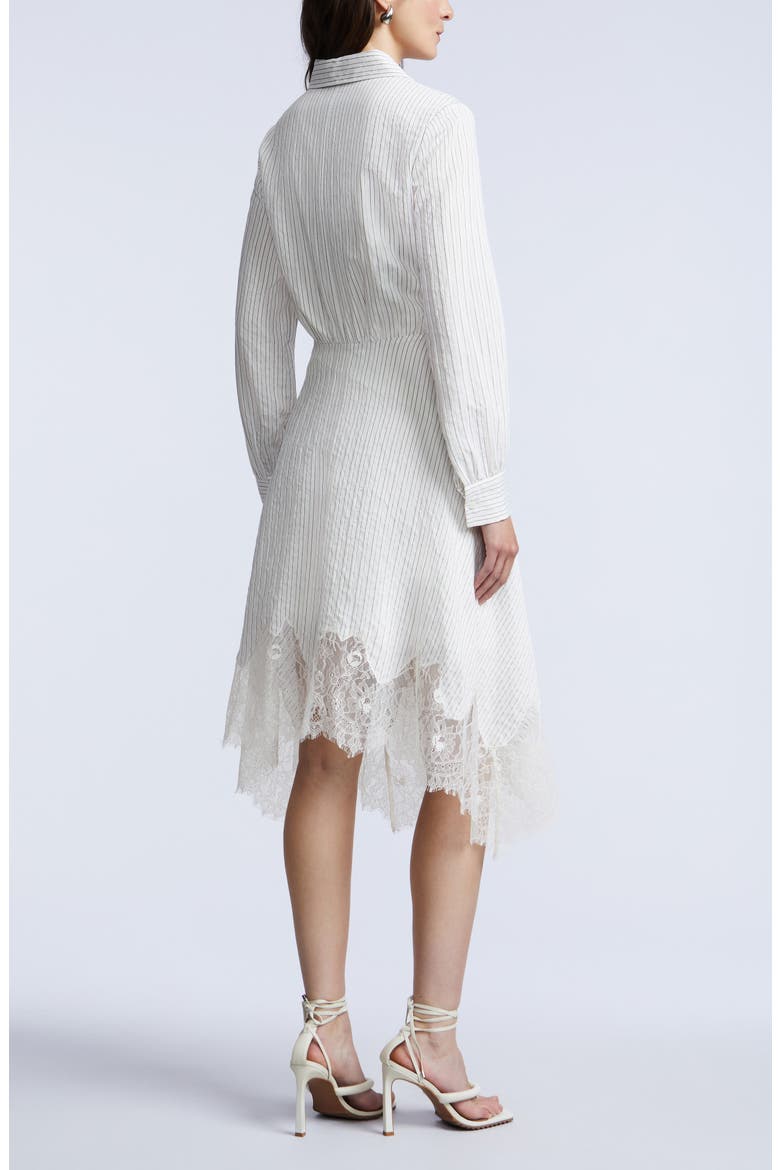 Stripe Shirtdress with Lace Hem, Alternate, color, JASMINE