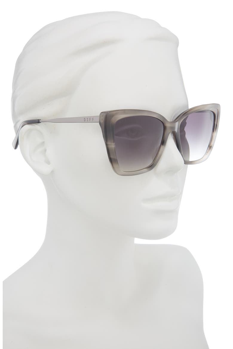 Becky II Cat Eye Sunglasses, Alternate, color, BLACK
