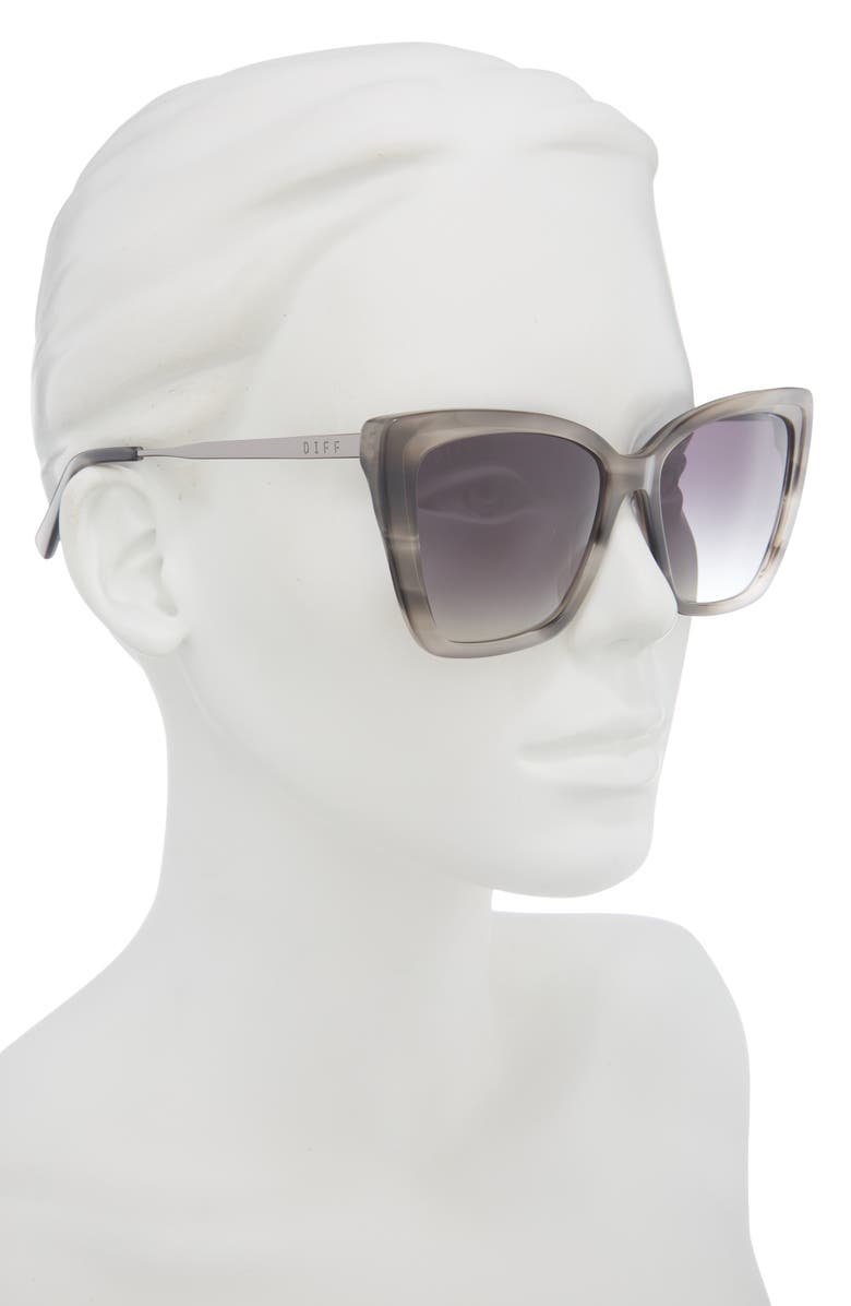 DIFF Becky II Cat Eye Sunglasses, Alternate, color, Black