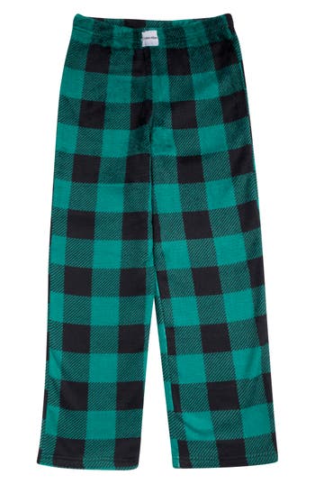 Calvin Klein Kids' Plaid Pajama Pants In Green