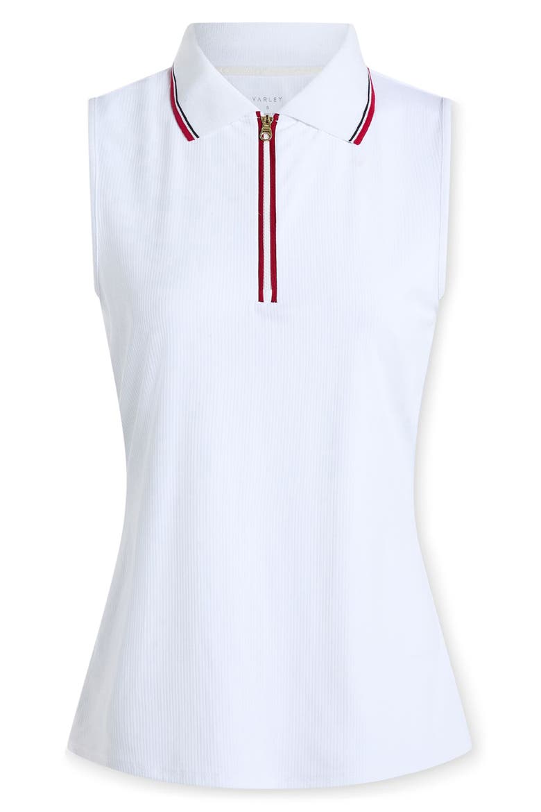 Fritton Rib Performance Polo, Alternate, color, WHITE/ HAUTE RED