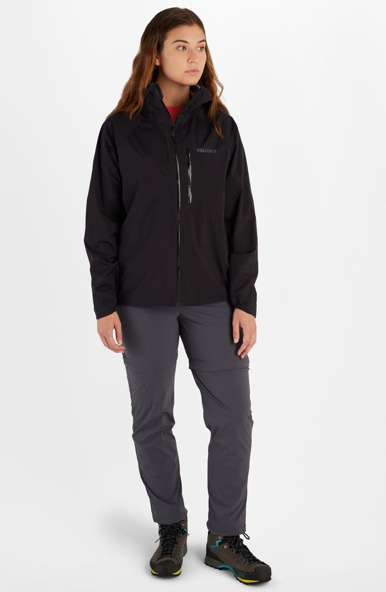 Marmot Superalloy Bio Packable Rain Jacket, Alternate, color, Black