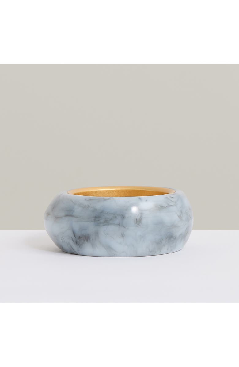 Reiss Ciara Curve Marble Bangle, Alternate, color, Gold Tone/ Grey Marble