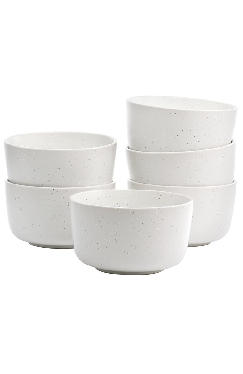 Studio 3B Mio 6 piece 5.5 Inch Round Stoneware Bowl Set, Main, color, Sea Salt