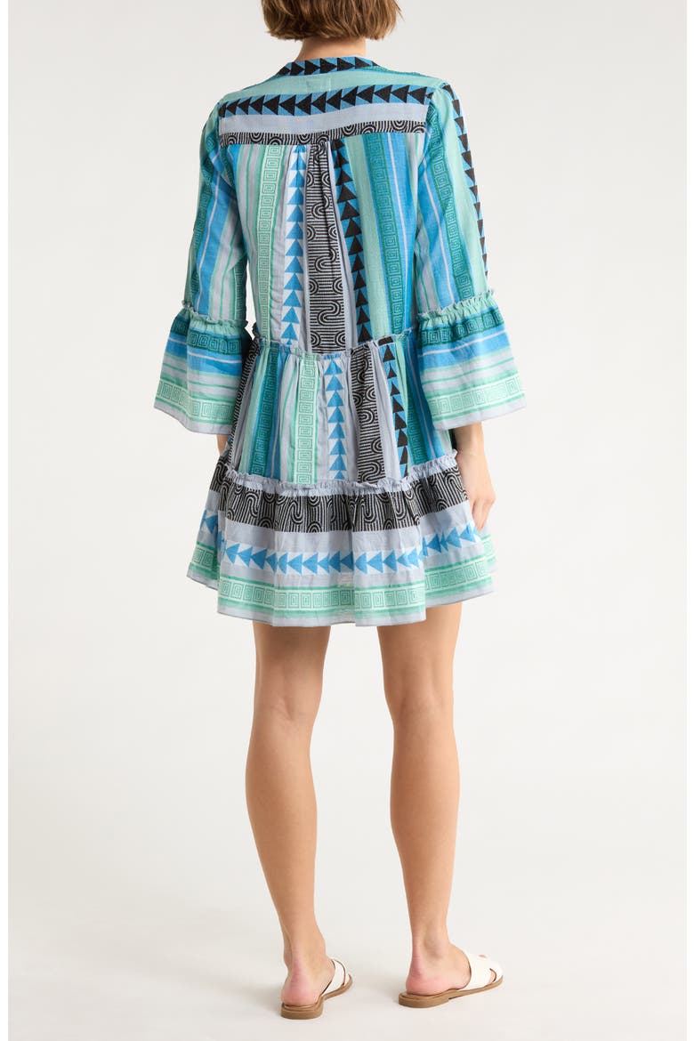 Grecian Cover-Up Dress, Alternate, color, BLUE/ GREEN ARROW