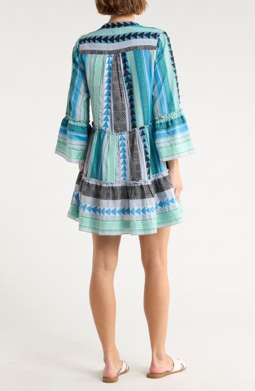 Elan Grecian Cover-up Dress In Blue