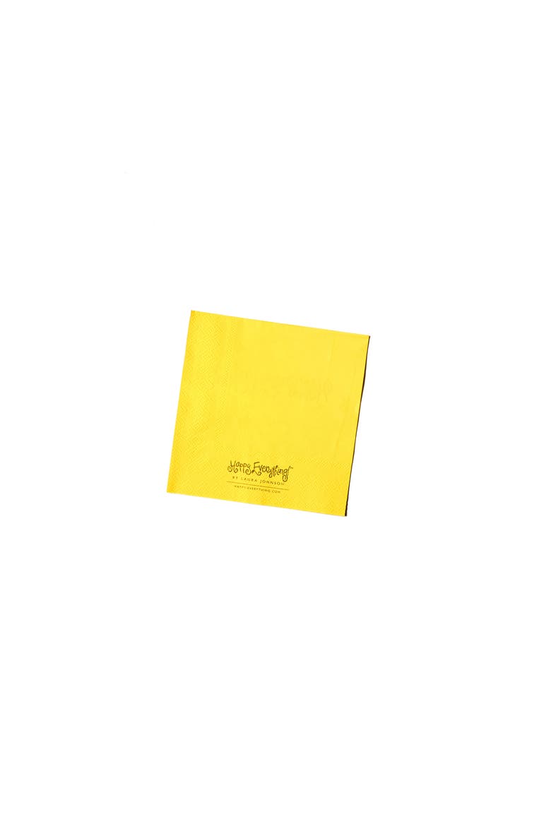 Sparkle Cake Cocktail Napkins Set of 20, Alternate, color, Yellow