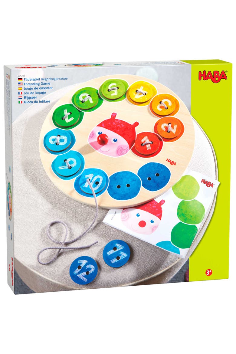Rainbow Caterpillar Counting Threading Game, Alternate, color, Multi