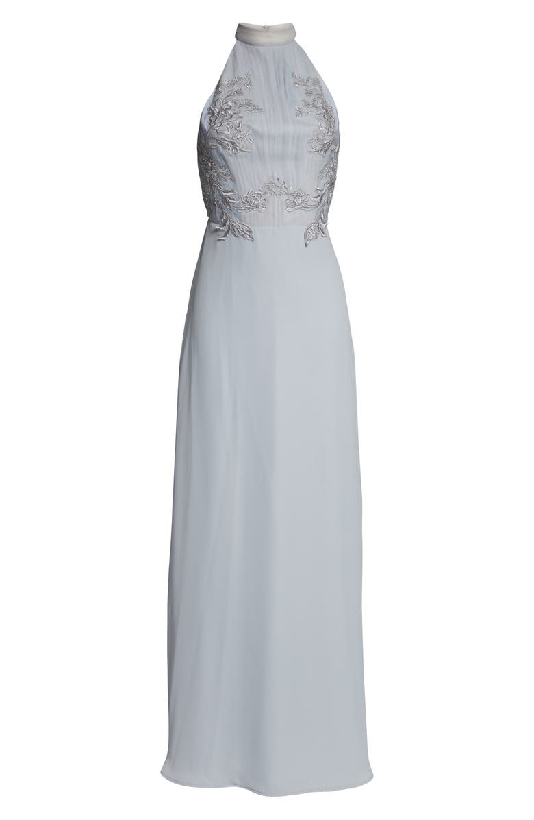 Chi Chi London Jocelyn Lace Bodice Evening Dress, Alternate, color, 