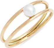 Poppy Finch Cultured Pearl Double Band Ring