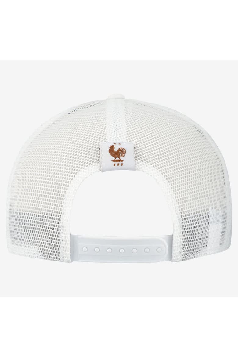 Men's Nike White France National Team Rise Rope Trucker A-Frame Adjustable Hat, Alternate, color, White