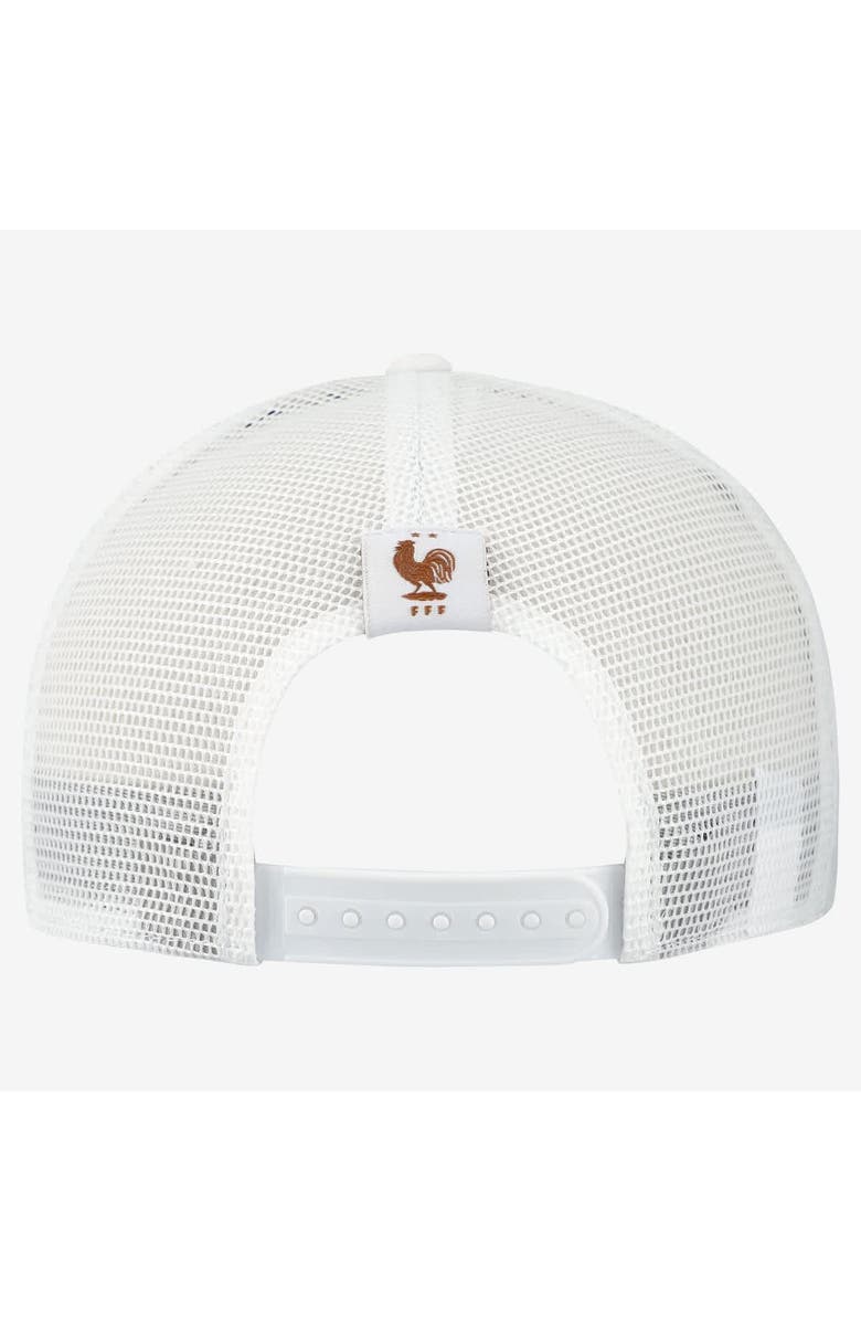 Nike Men's Nike White France National Team Rise Rope Trucker A-Frame Adjustable Hat, Alternate, color, White