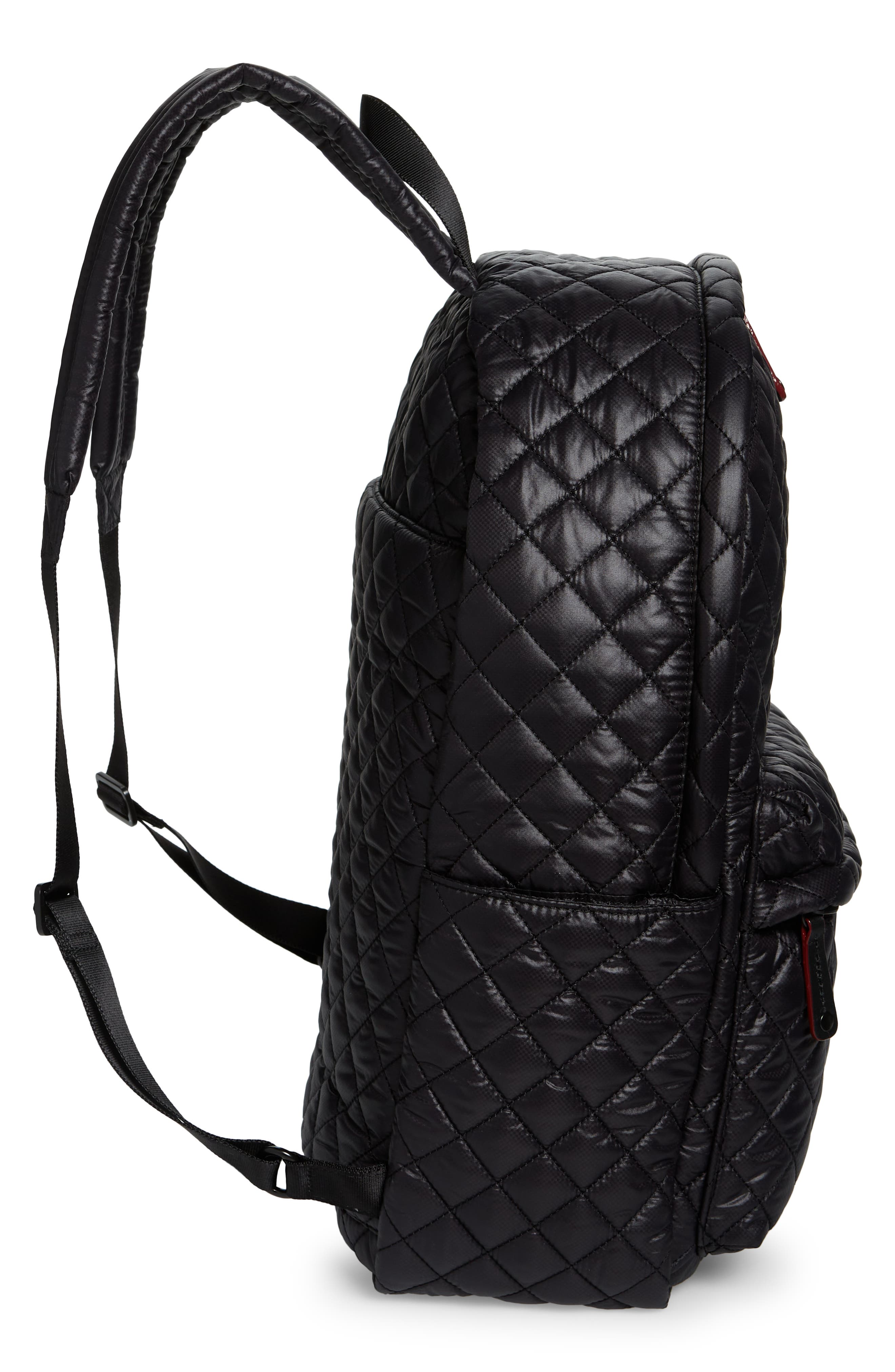 MZ Wallace Metro II Quilted Nylon Backpack, Alternate, color, Black