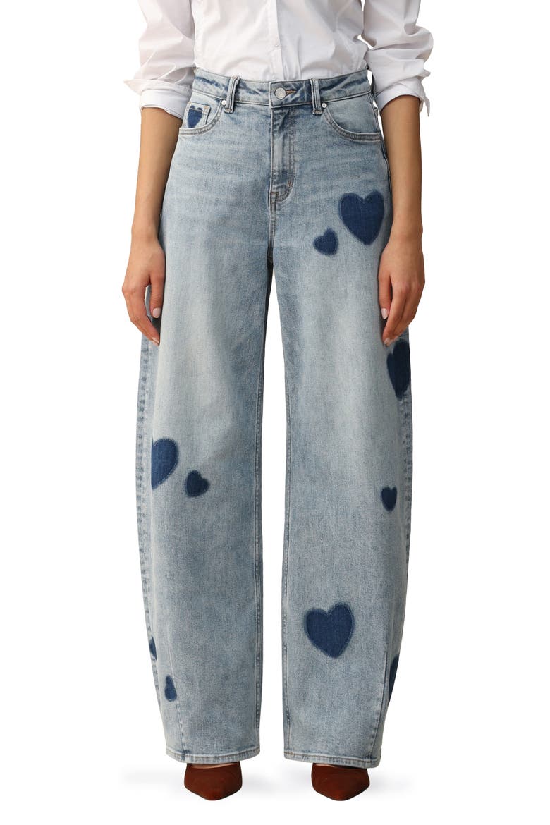 Rosalind High Waist Barrel Leg Jeans, Main, color, LIGHT BLUE