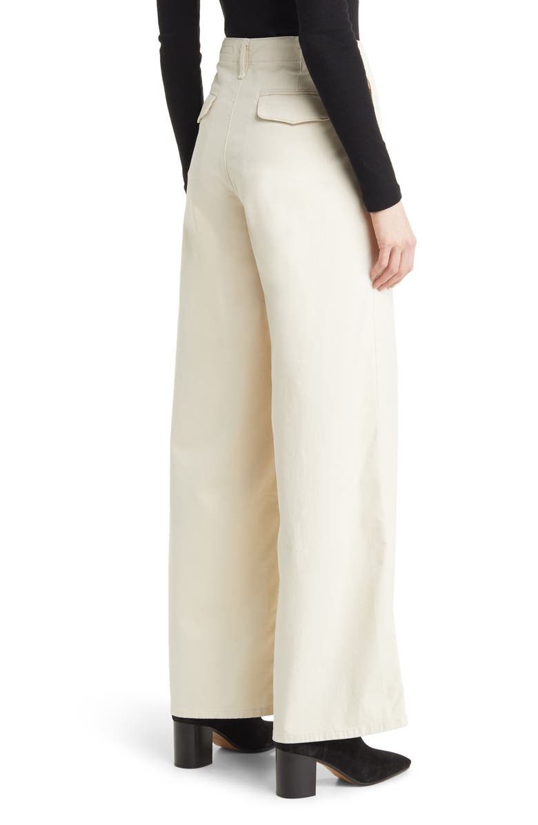rag & bone Sofie Stretch Cotton Wide Leg Chinos, Alternate, color, Turtledove