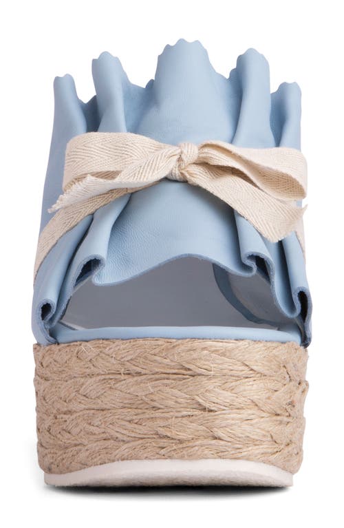 Beautiisoles Noelle Espadrille Platform Wedge Slide Sandal In Sky Blue