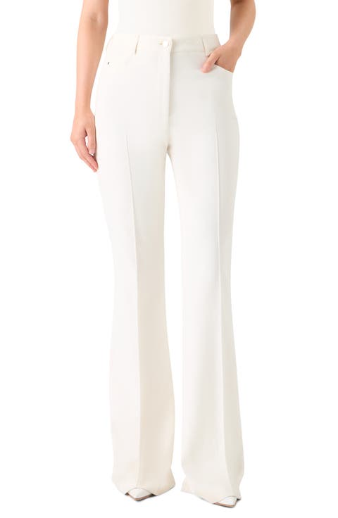 Farid High Waist Cotton & Silk Blend Pants