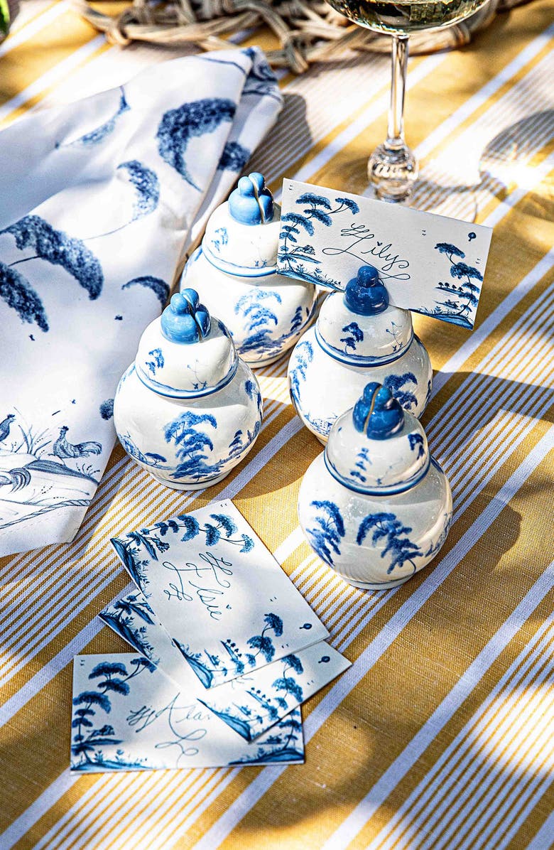 Juliska Country Estate Set of 4 Place Card Holders, Alternate, color, Delft Blue