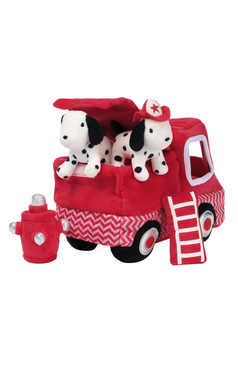 Lambs 
Ivy Fire Truck 5pc Developmental Plush Soft Toy Interactive Play Set, Alternate, color, Red