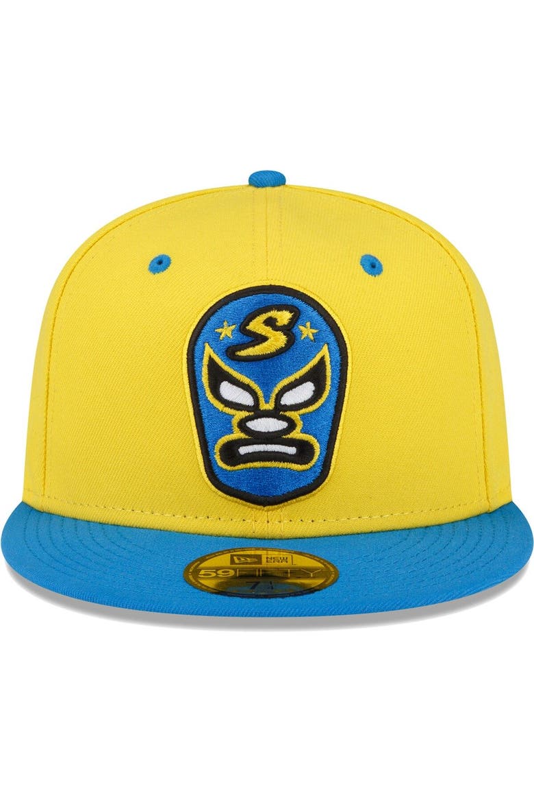 Men's New Era Yellow Sacramento River Cats Copa De La Diversion 59FIFTY Fitted Hat, Alternate, color, Yellow