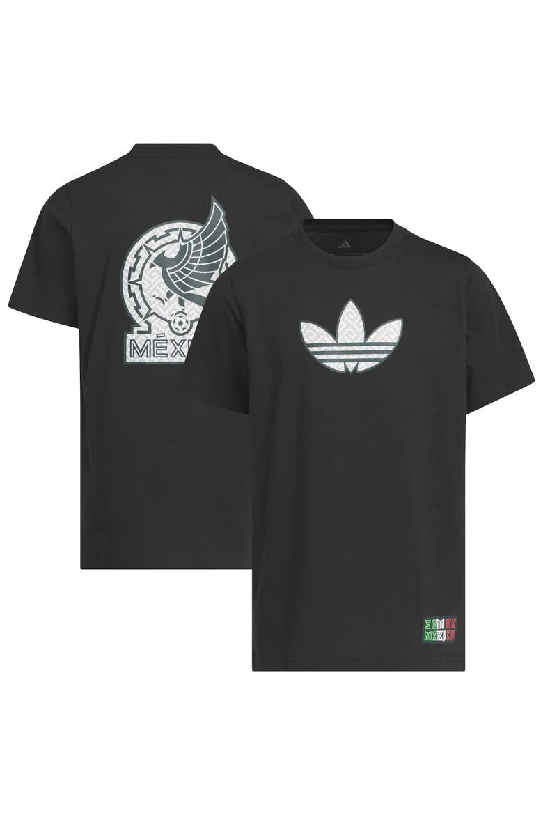 Youth adidas Black Mexico National Team 2026 Away Jersey Hook T-Shirt, Alternate, color, Black