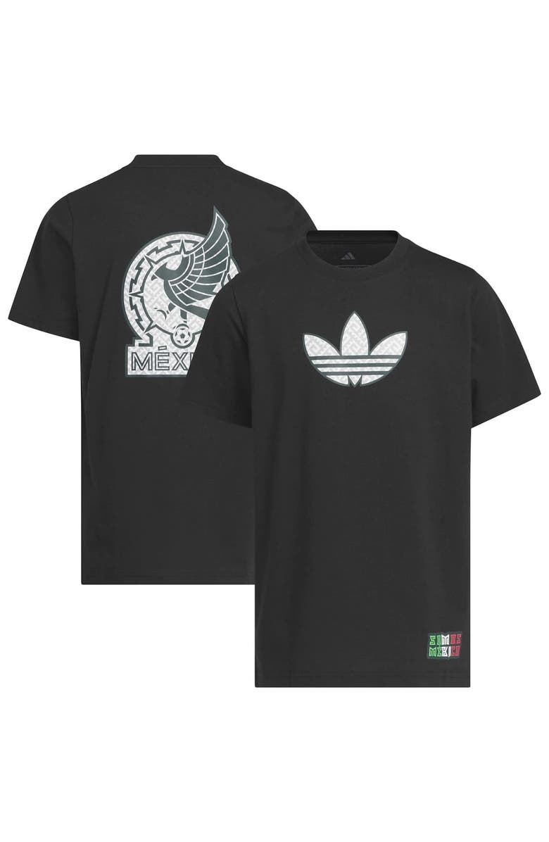 adidas Youth adidas Black Mexico National Team 2026 Away Jersey Hook T-Shirt, Alternate, color, Black