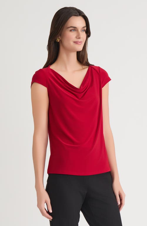 Kasper Cowl Neck Top In Red