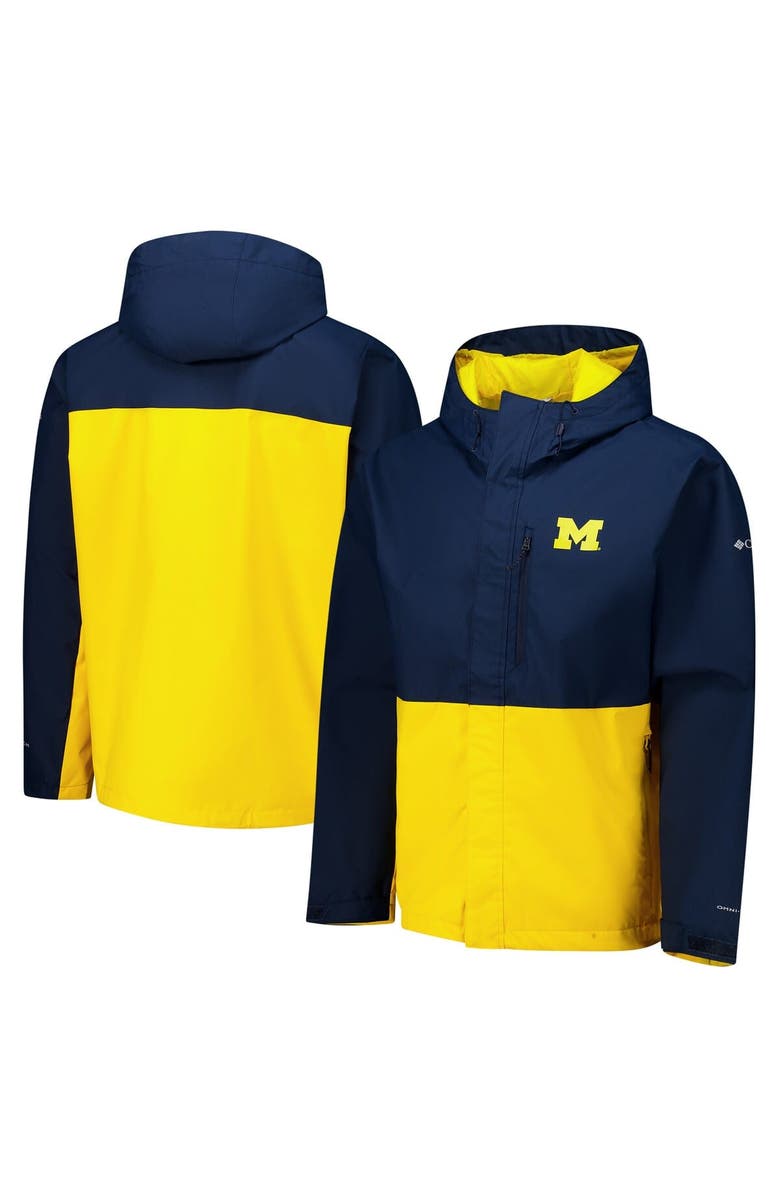 Columbia Men's Columbia Navy Michigan Wolverines Field Bound Omni-Tech<sup>™</sup> Full-Zip Jacket, Alternate, color, Navy
