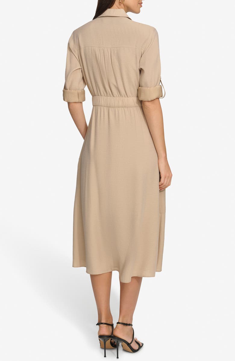 DKNY Cargo Midi Dress, Alternate, color, Sandalwood