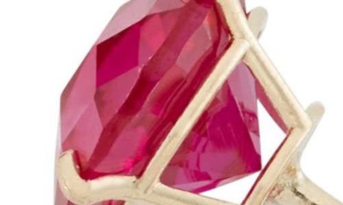 Fuzion Creations Amethyst Stud Earrings In Cr Ruby