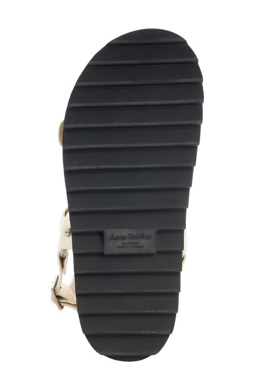 Acne Studios Leather Platform Sandals In Light Beige