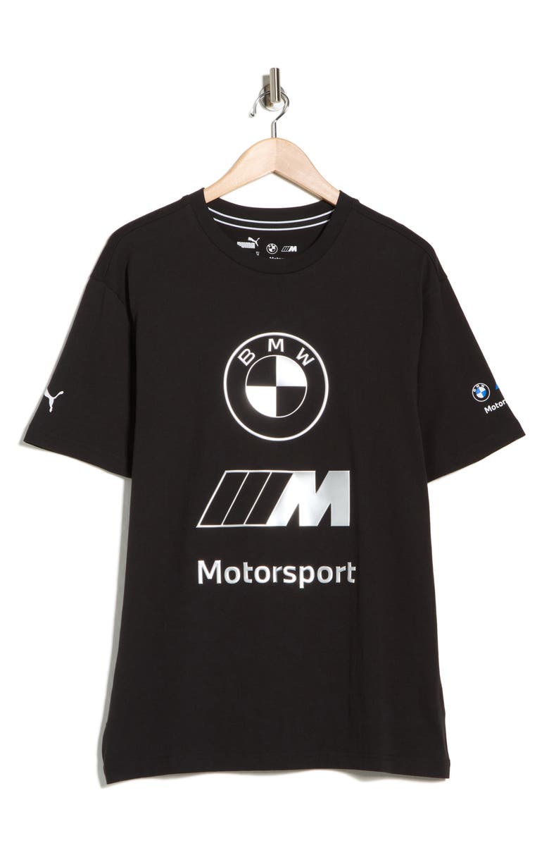 PUMA x BMW M Motorsport Stacked Lux Logo Graphic T-Shirt, Alternate, color, Puma Black