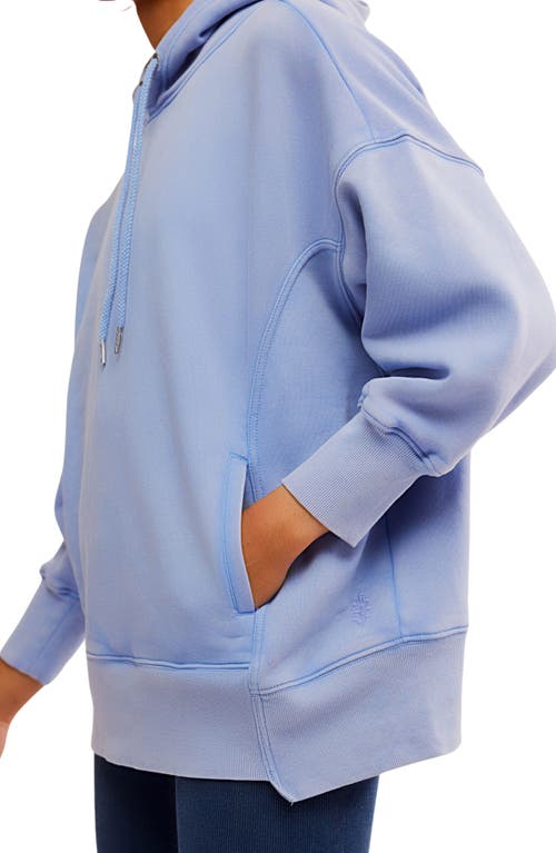 Free People Fp Movement Sprint To The Finish Oversize Cotton Blend Hoodie In Blue