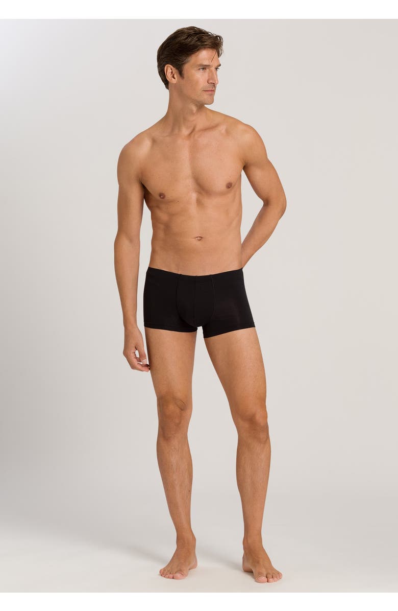 Hanro Cotton Sensation Cotton Boxer Brief, Alternate, color, Black