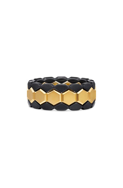 Men's Hex Stack Ring