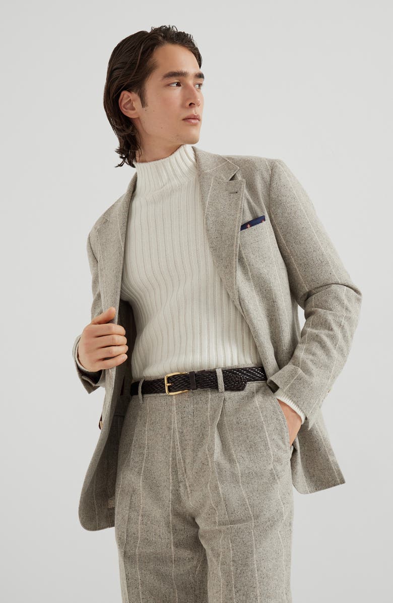 Brunello Cucinelli Deconstructed Cavallo blazer, Alternate, color, Salt