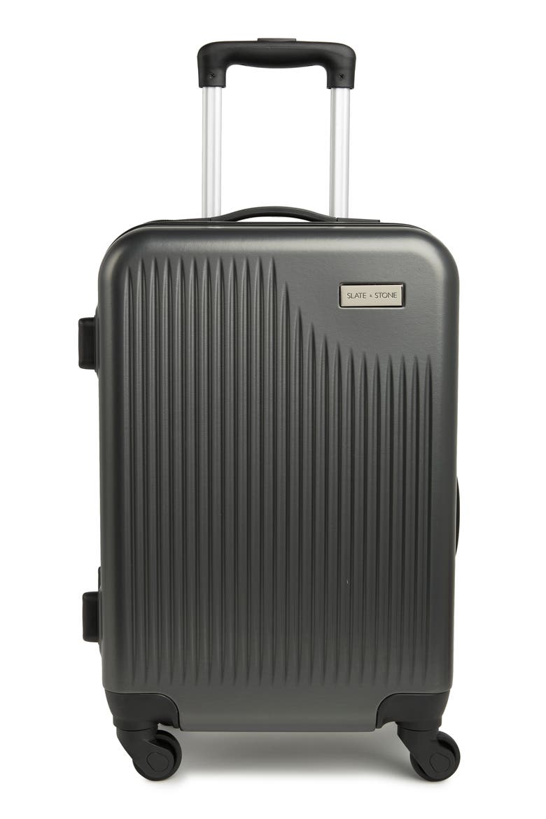SLATE AND STONE Carry-On Luggage, Main, color, GREY