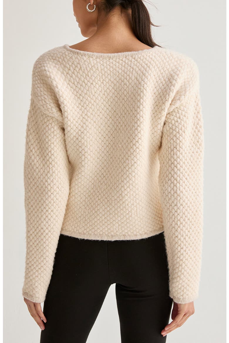 Boucle Knit Jacket, Alternate, color, Cream