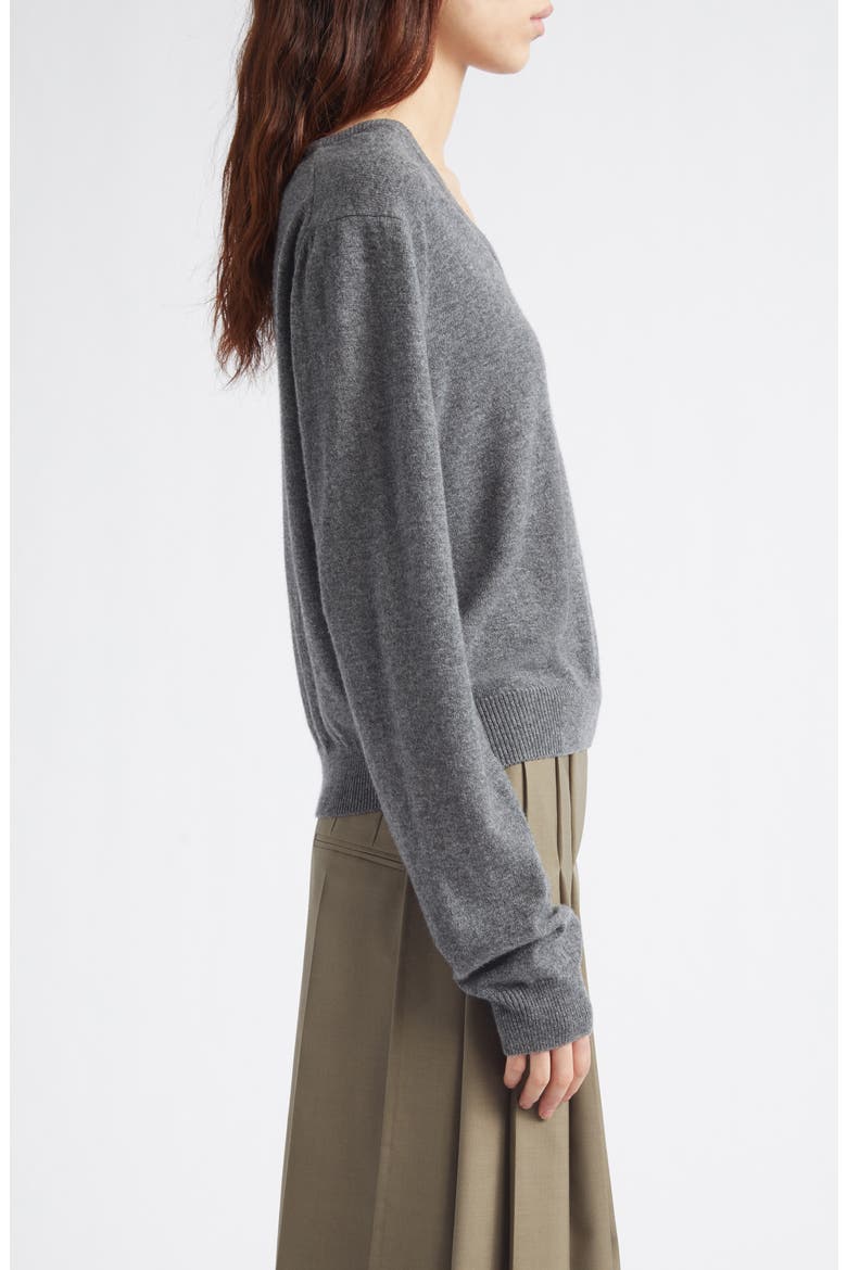 Classic Wool & Cashmere V-Neck Sweater, Alternate, color, MELANGE GREY