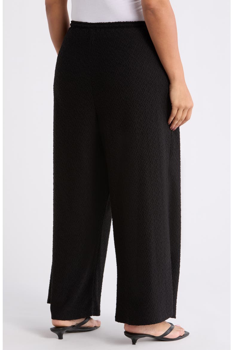 Textured Drawstring Pants, Alternate, color, RICH BLACK